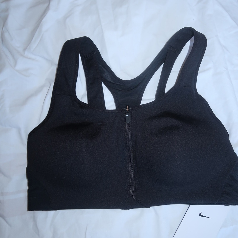 Nike Women's Dri-Fit Shape High-Support Padded Front-Zip Sports Bra